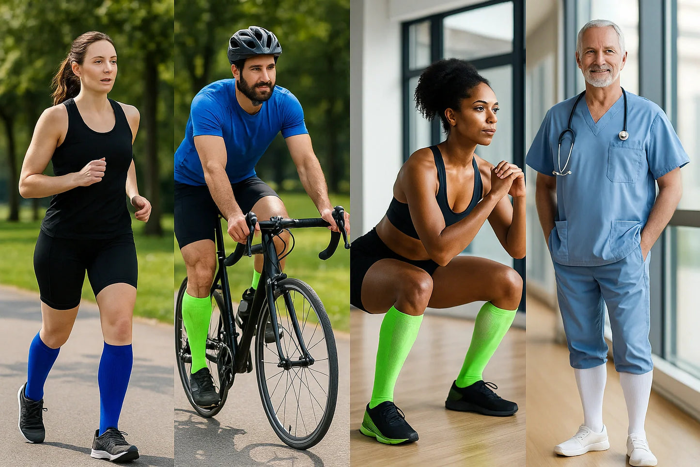 ErgiloPulse - knähöga kompressionsstrumpor i 3-pack