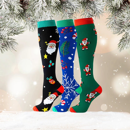 ErgiloSeason 3-pack - Säsongsmönstrade stödstrumpor