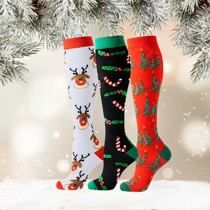 ErgiloSeason 3-pack - Säsongsmönstrade stödstrumpor