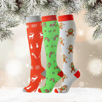 ErgiloSeason 3-pack - Säsongsmönstrade stödstrumpor