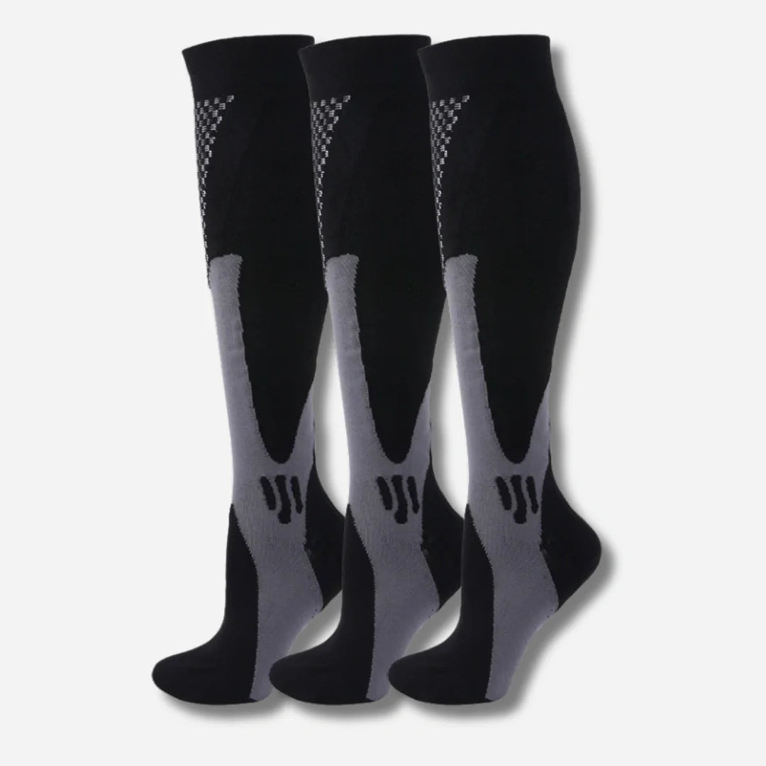 ErgiloActive – Knähöga stödstrumpor i sportigt 3-pack