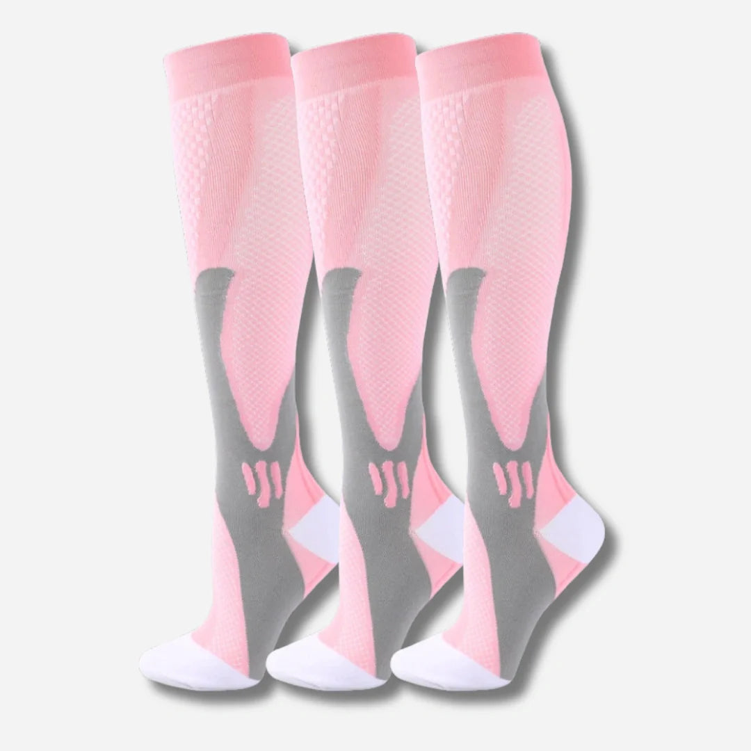 ErgiloActive – Knähöga stödstrumpor i sportigt 3-pack